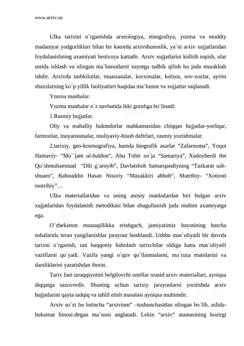 Tarixiy o`lkashunoslikda yozma manbalarning ahamiyati 2