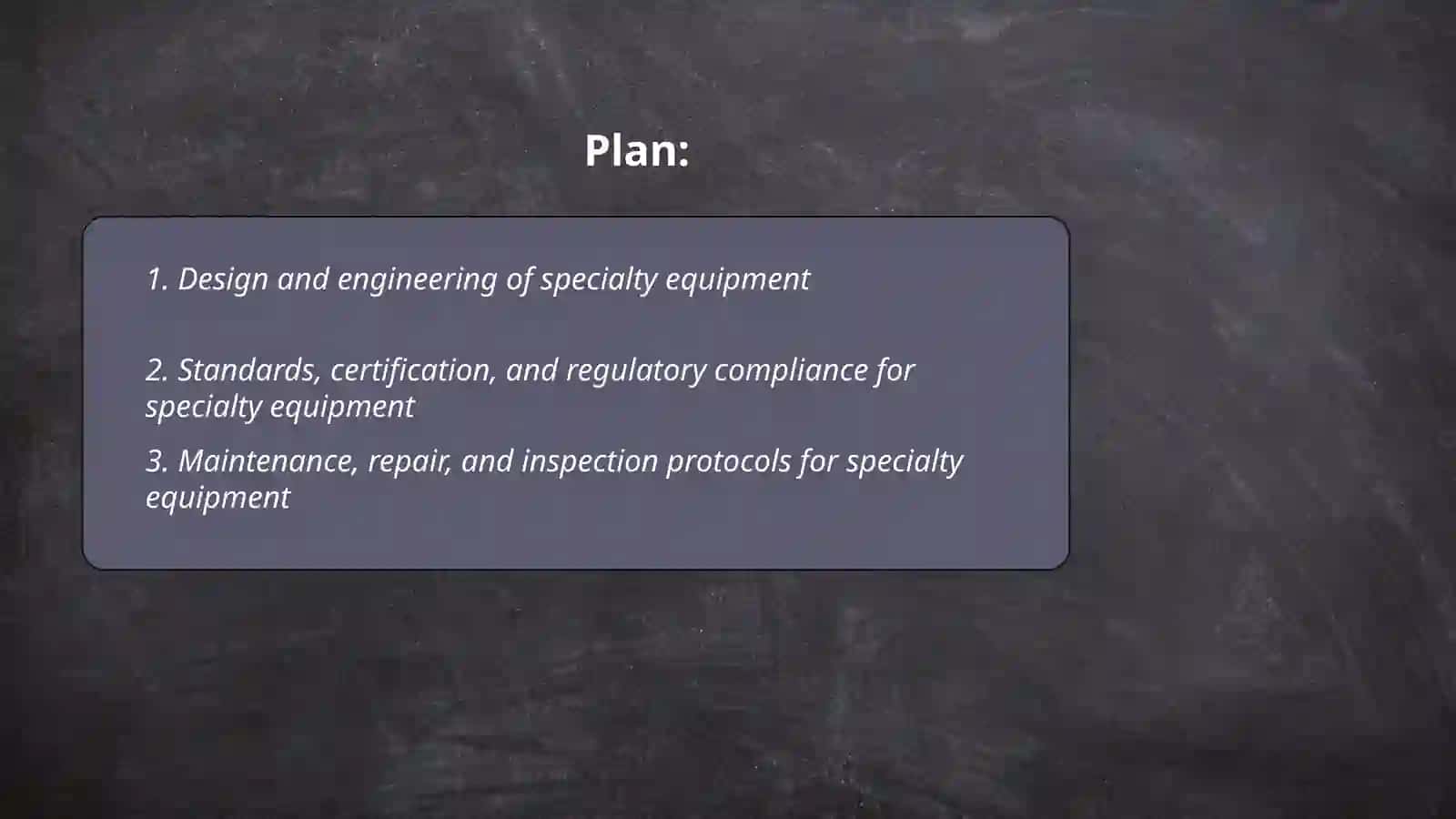 Design and engineering of specialty equipment 2