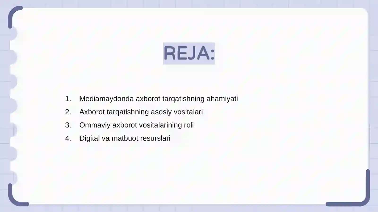 Mediamaydonda axborot tarqatish madaniyati 2