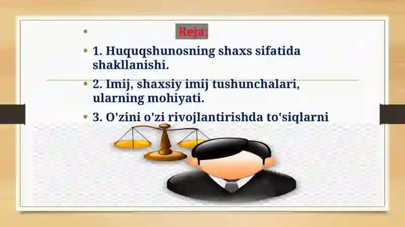 YURISTLAR JAMOASI HAMDAJAMIYATDA IJOBIY SHAXSIY IMIJNISHAKLLANTIRISH YO‘L-YO‘RlQLARI 2