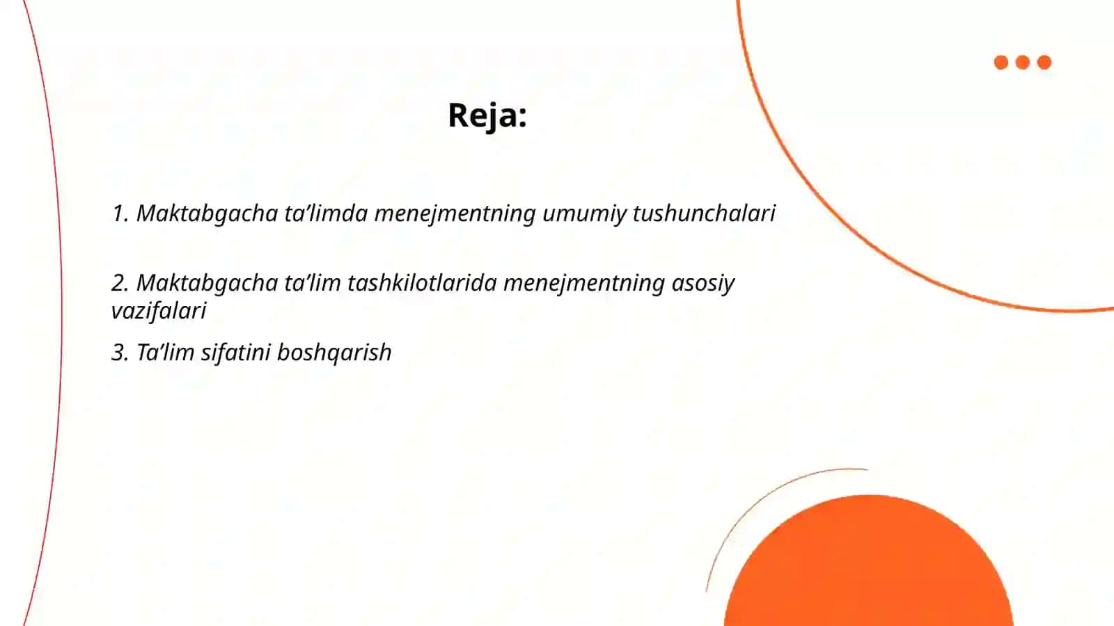 Maktabgacha taʼlimda menejment predmeti, maqsadi va vazifalari 2