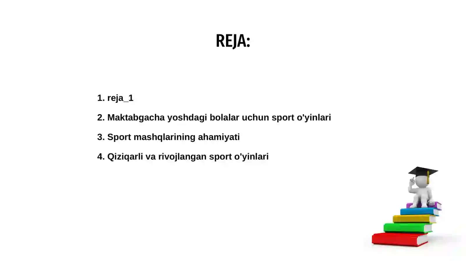Maktabgacha yoshdagi bolalar uchun sport o'yinlari va sport mashqlari 2