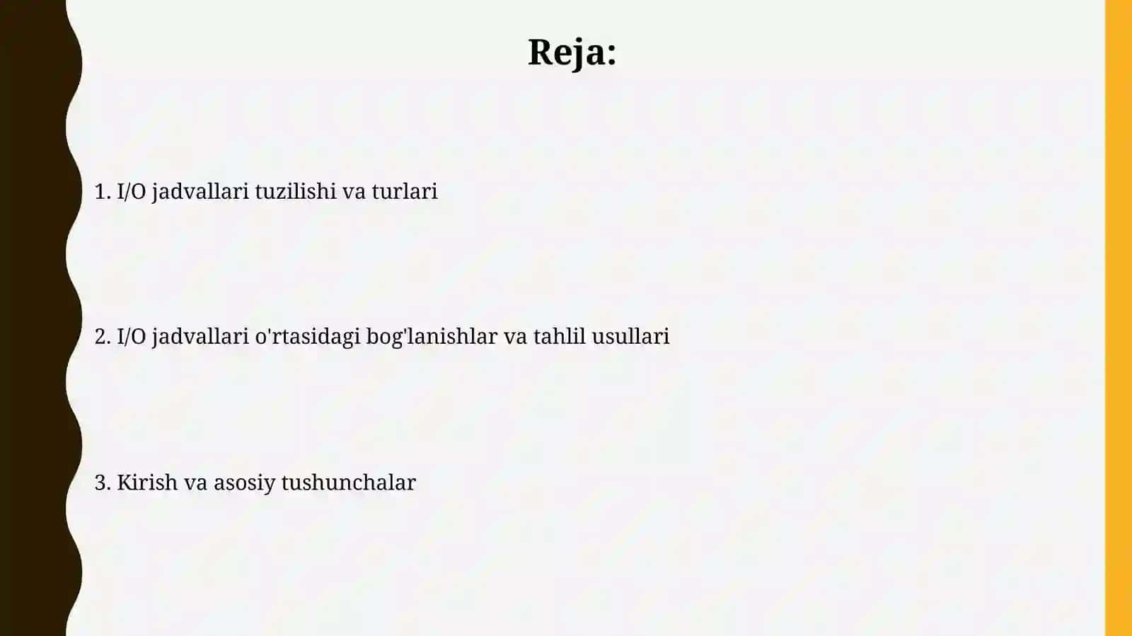 Кириш-чиқиш моделлари 2