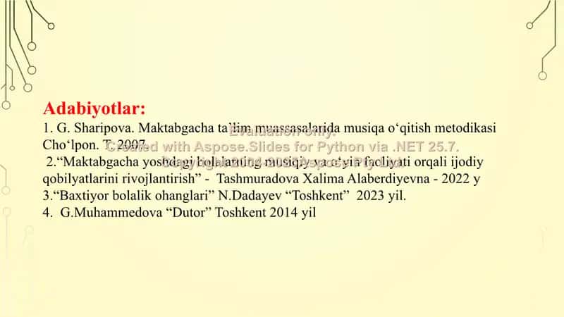 Maktabgacha ta’lim tashkilotlarida musiqaviy tarbiyaning maqsad va vazifalari 2