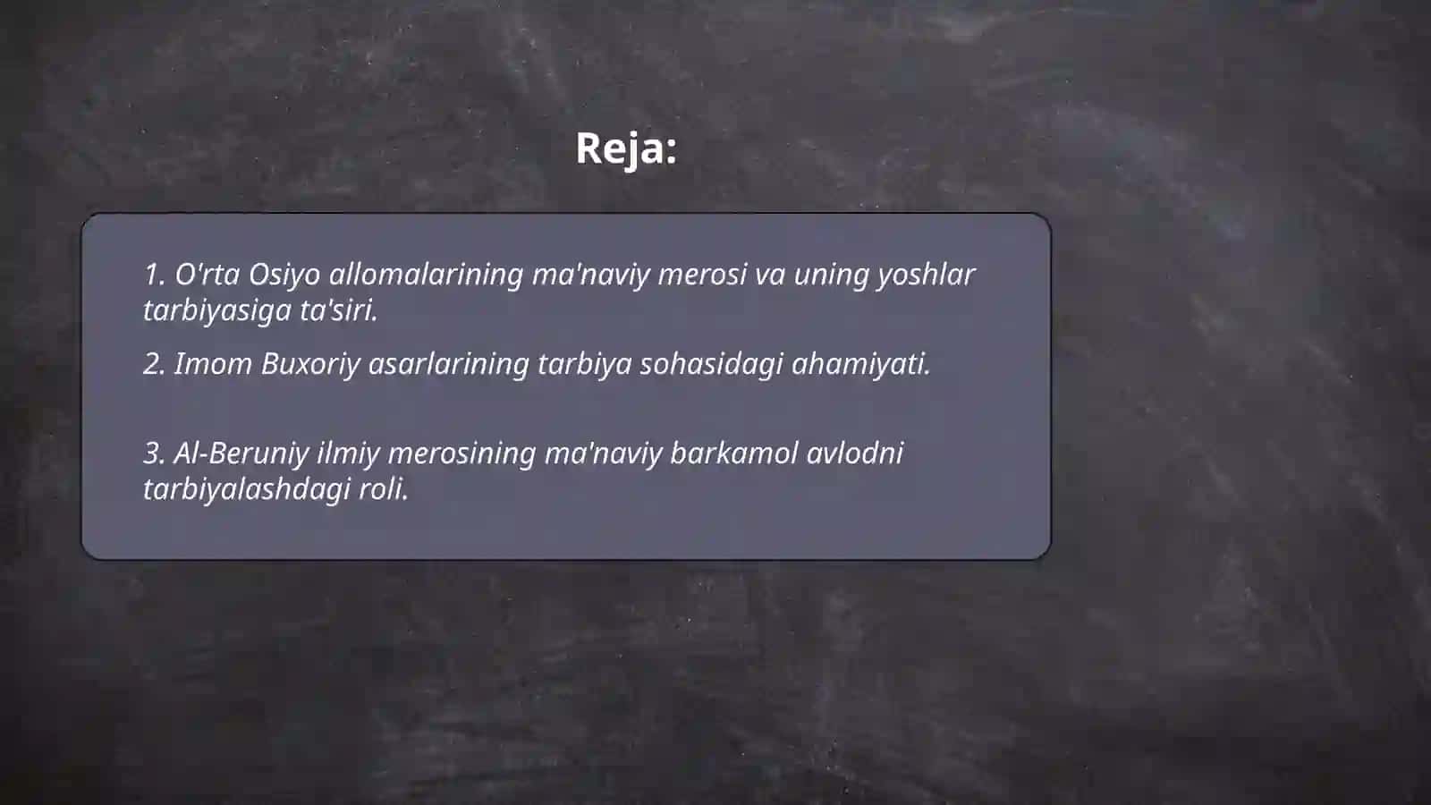Yuksak ma'naviyatli yoshlarni tarbiyalashda O'rta Osiyo allomalarining ilmiy merosining tutgan o'rni 2