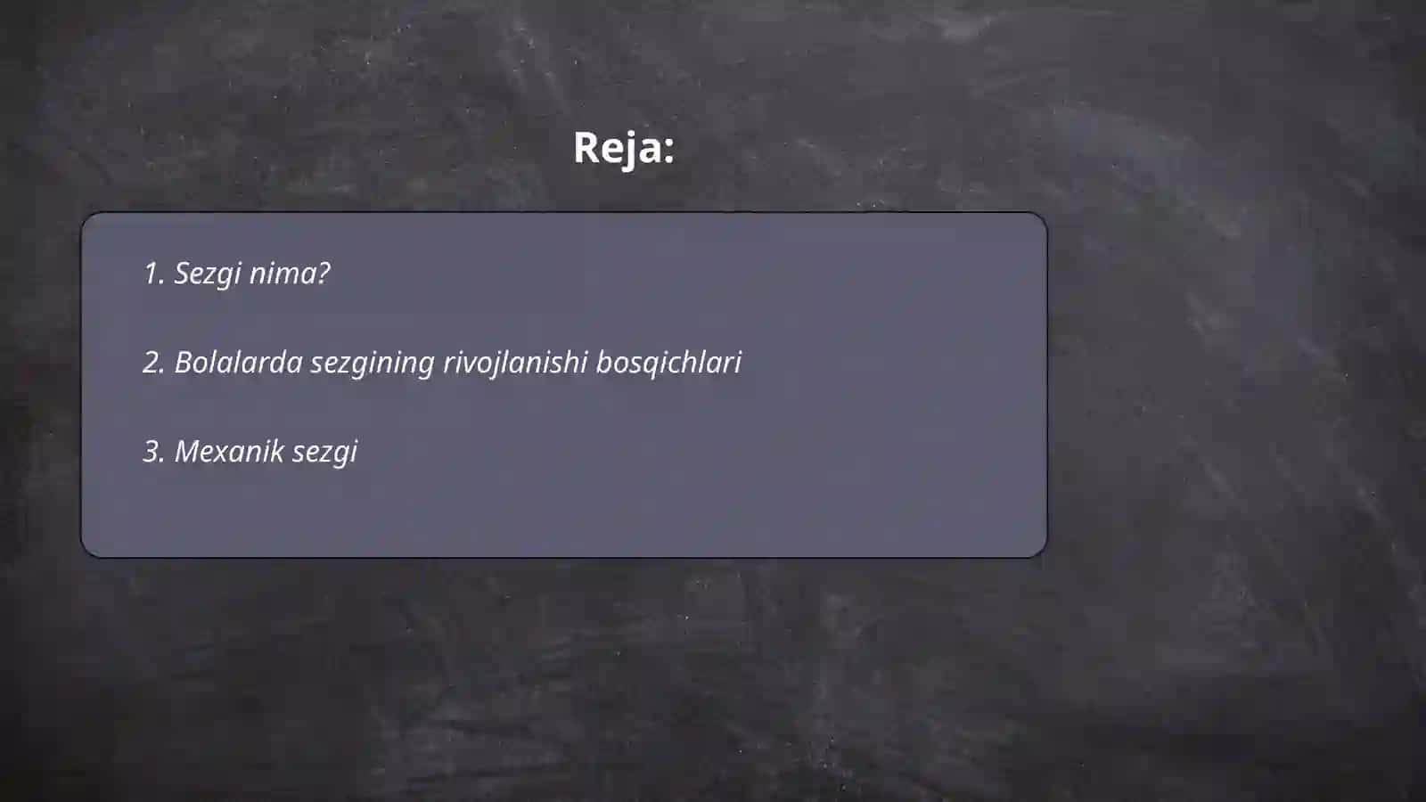 Sezgi, bolalarda sezgining rivojlanishi 2