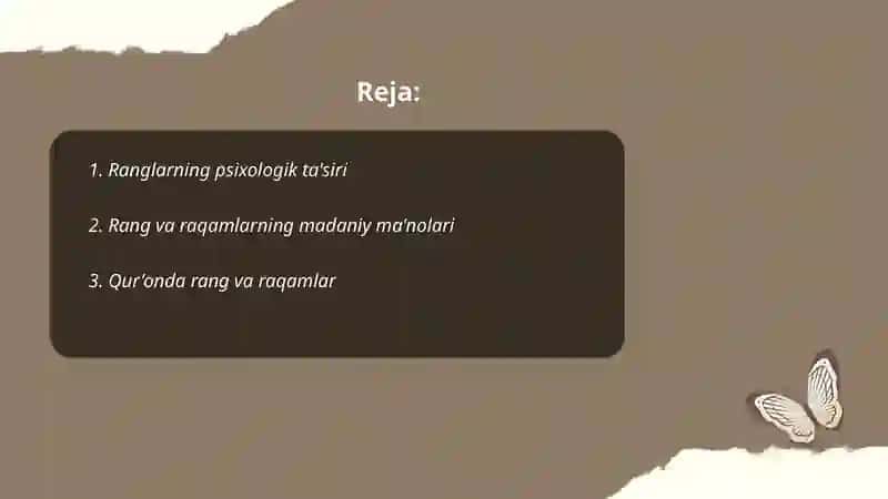 Ranglar va raqamlarning ramziy ma'nolari 2