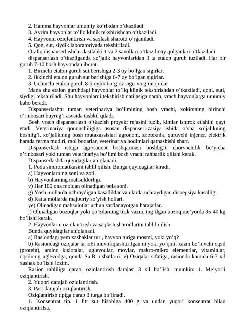 Dispanserizatsiya usuli 2