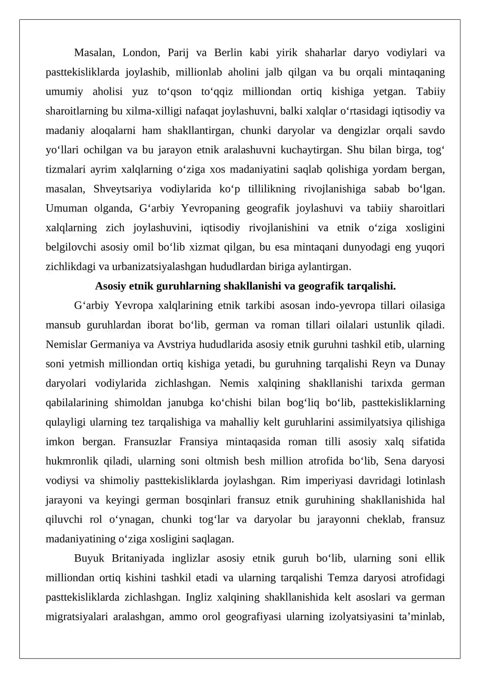 G‘arbiy Yevropa xalqlari geografiyasi mavzusida tezis 2