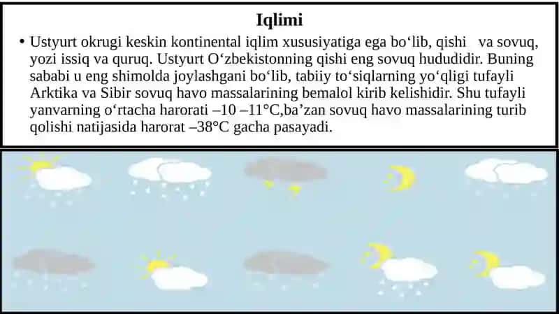 Iqlimi, Suvlari, Tuproqlari, O‘simliklari va Hayvonot Dunyosi 2