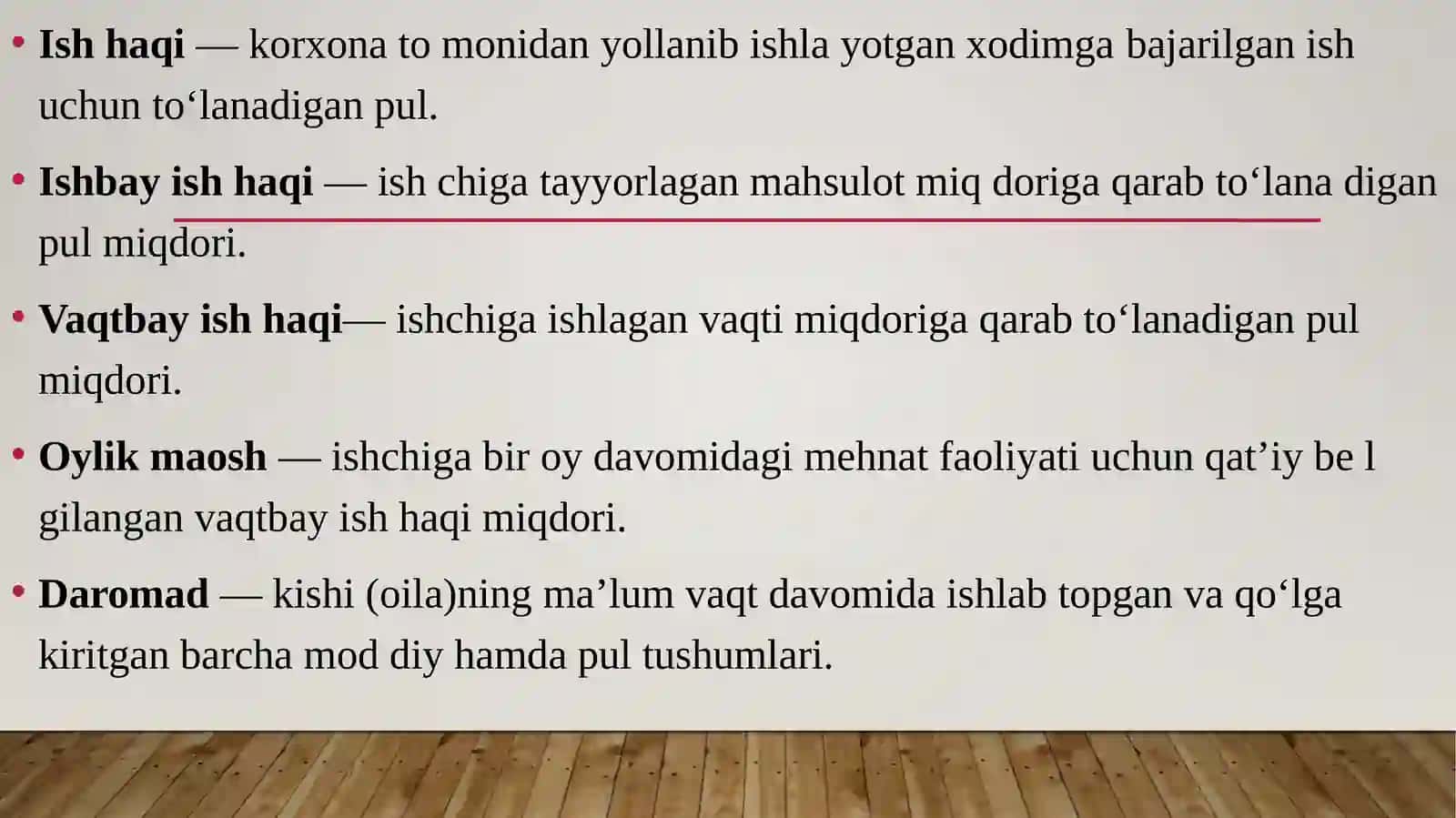 8-sinf Iqtisod dars ishlanma. Iste'molchilarning daromadlari va xarajat turlari 2