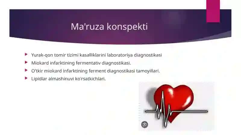 Yurak-qon tomir kasalliklarining laboratoriya diagnostikasi 2