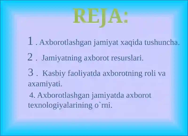 Axborotlashgan Jamiyat 2