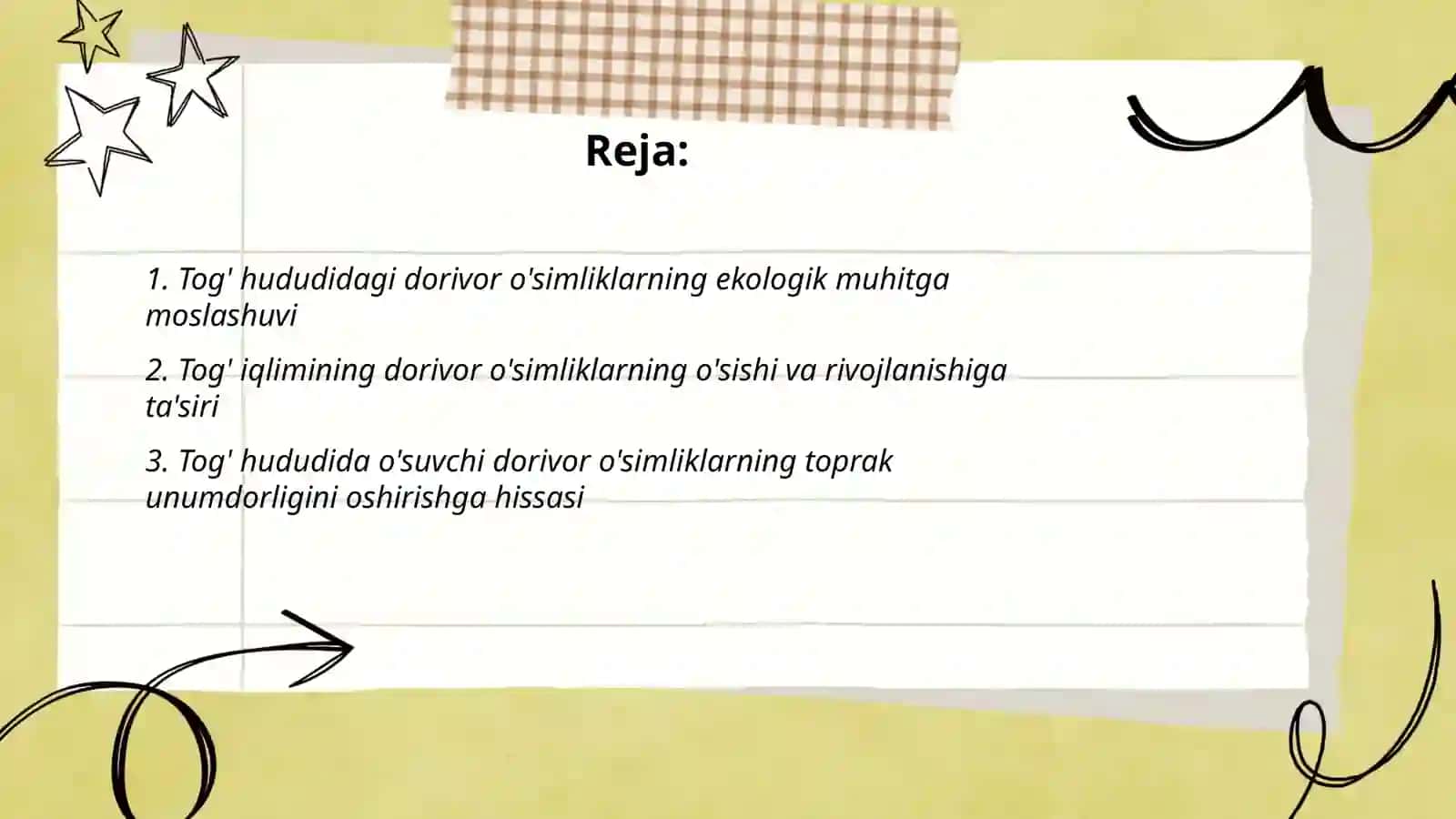 Tog' hududida o'suvchi dorivor o'simliklarni bioekologiyasi 2