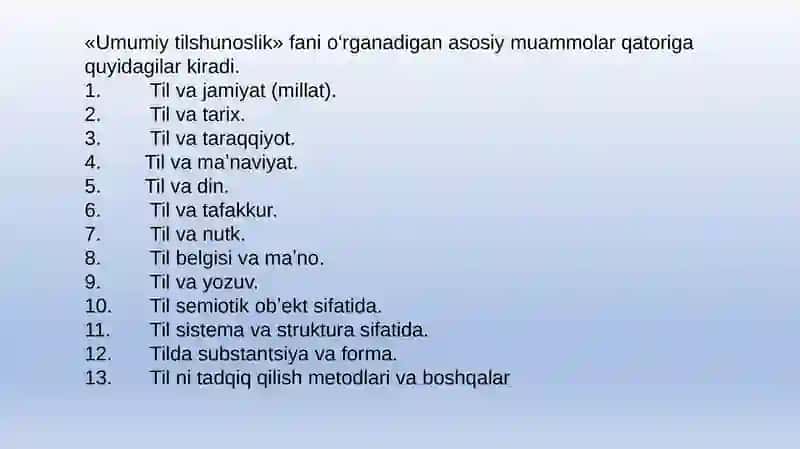 TILSHUNOSLIK FANI TARIXI 2