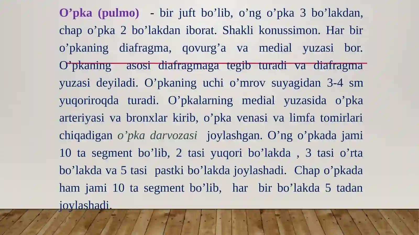 Nafasolishtizimi.O’pka va plevra pardasi 2