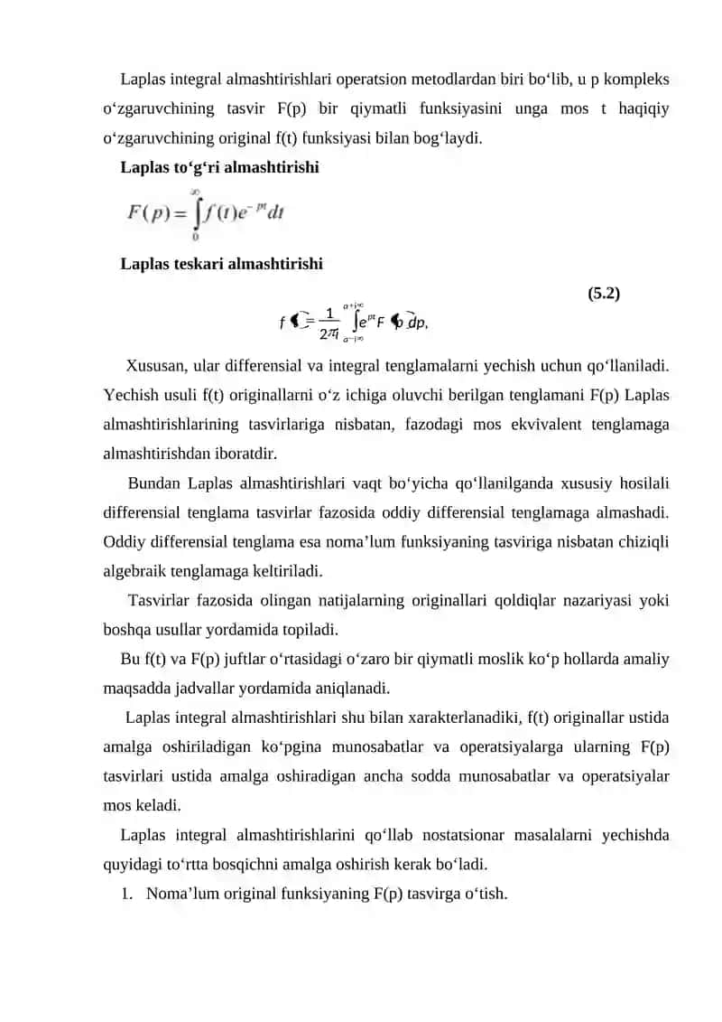 Laplas integrali va uni xisoblash 2
