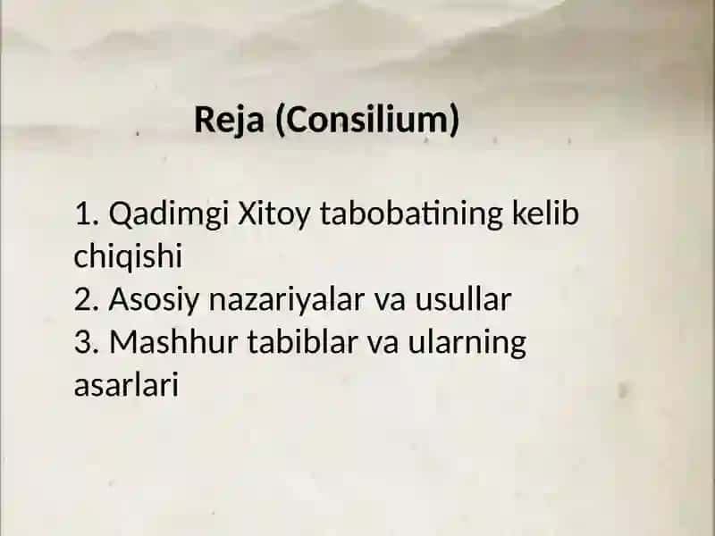 Qadimgi Xitoy Tabobati 2