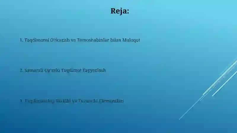 Og‘zaki nutqda samarali taqdimot tayyorlash 2