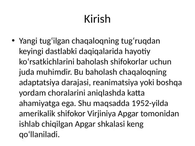 Apgar shkalasi 2