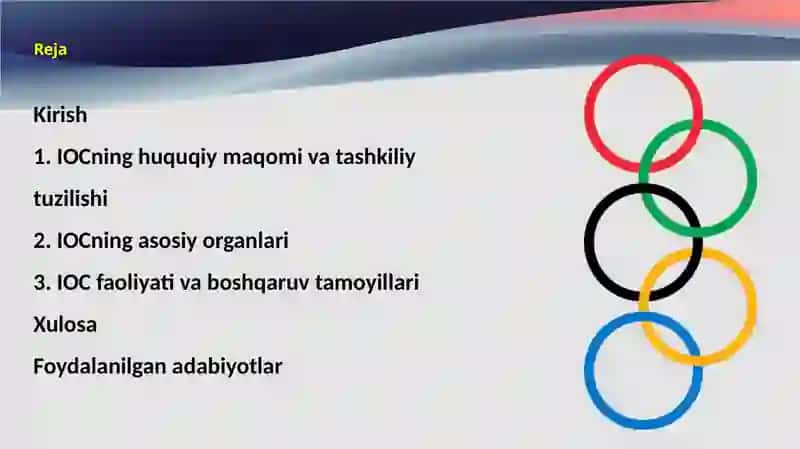 Xalqaro Olimpiya Qoʻmitasining tarkibi va asosiy organlari 2