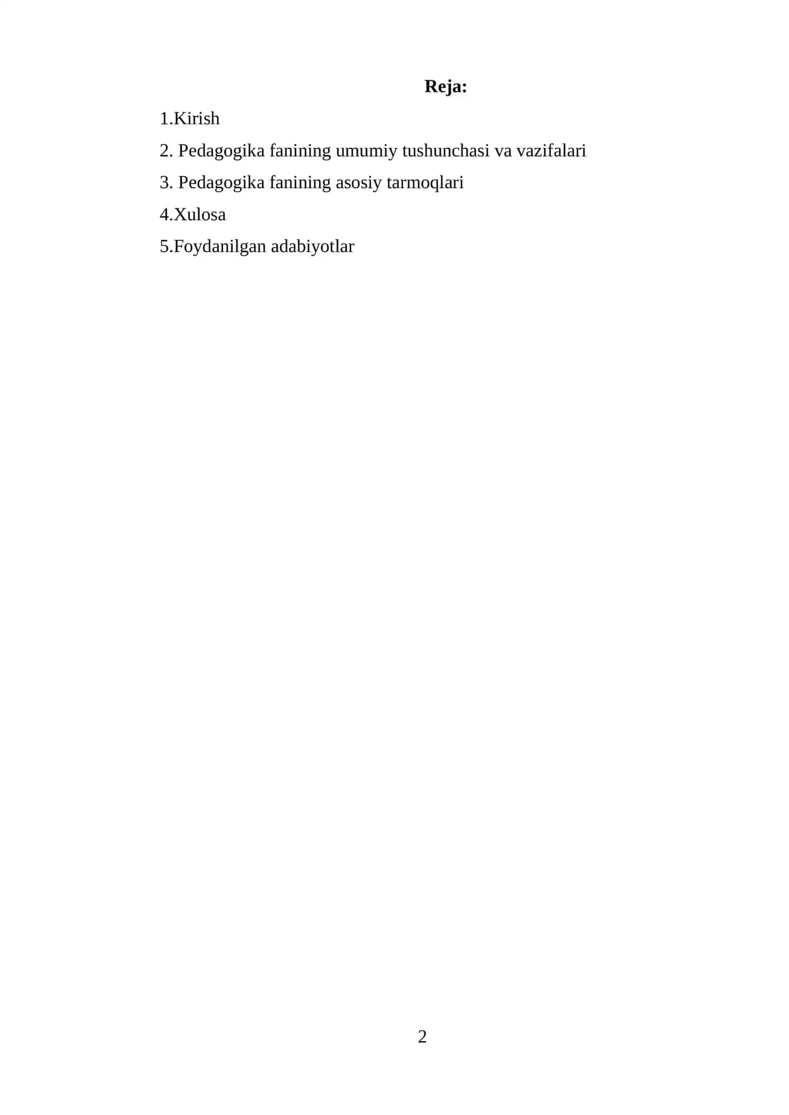 PEDAGOGIKA FANINING TARMOQLARI 2