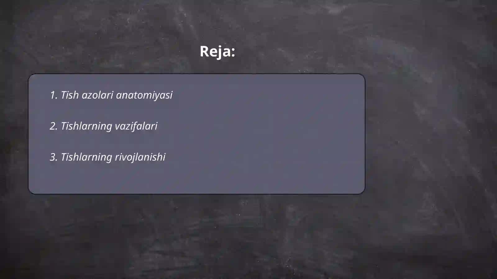 Tish azolari anatomiyasi 2