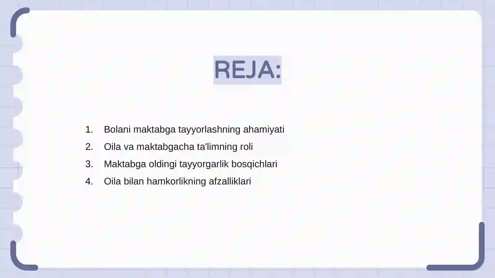 Bolani maktabga tayyorlashda oilani va maktabgacha taʼlim tashkilotining oʻrni 2