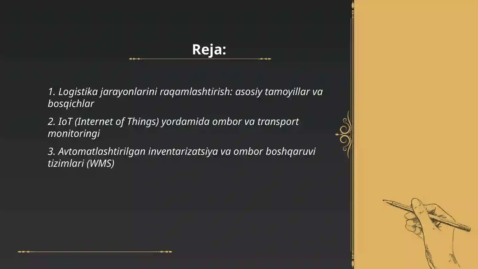 Logistika xizmatlarini raqamlashtirish va samaradorligini oshirish usullari 2