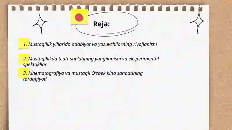 Mustaqillik Yillarida San'at Sohasidagi Rivojlanishlar 2