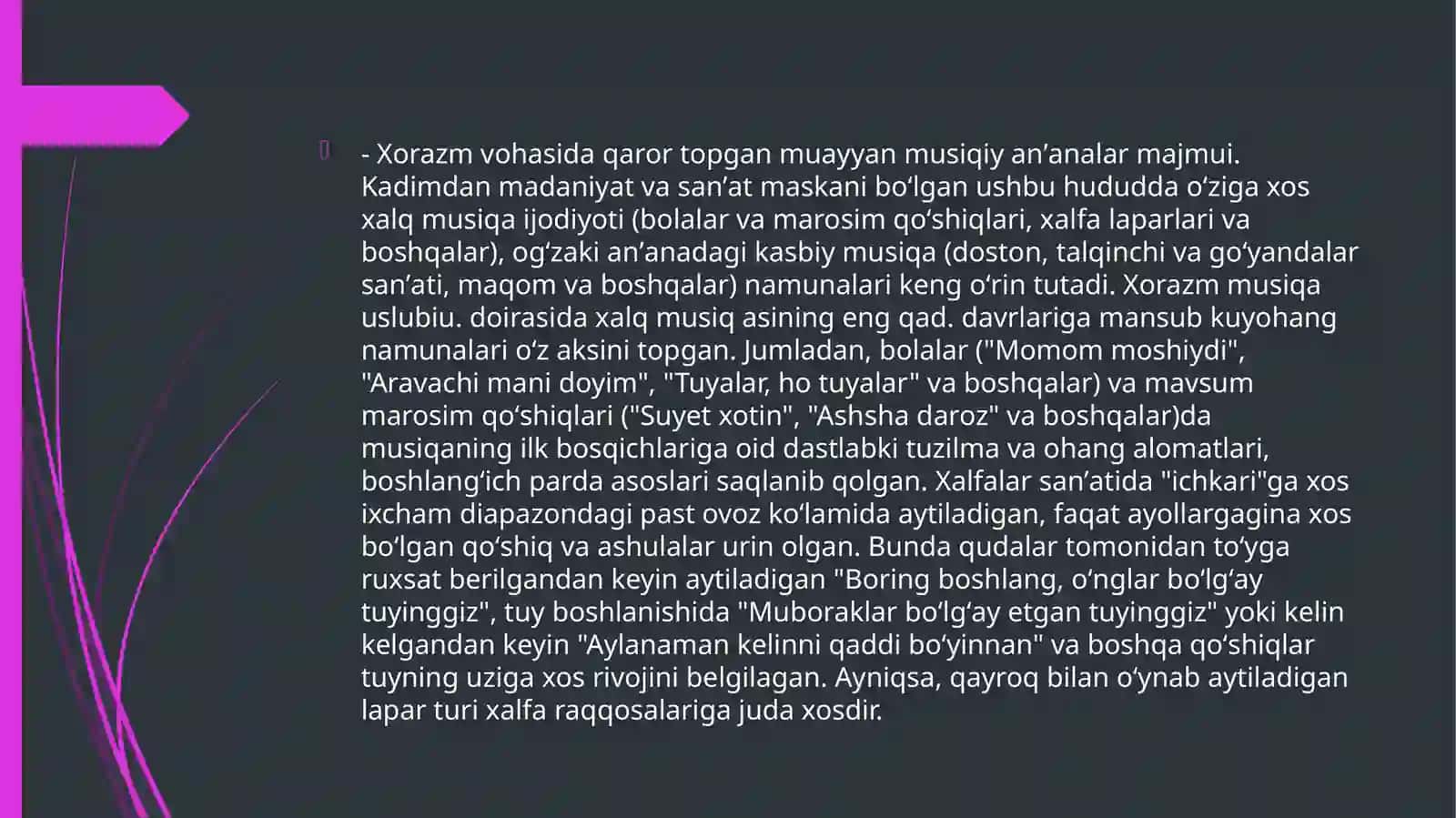 XORAZM VOHASINING MUMTOZ MUSIQASI 2