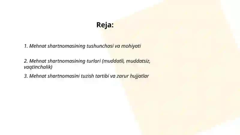 Mehnat shartnomasi 2