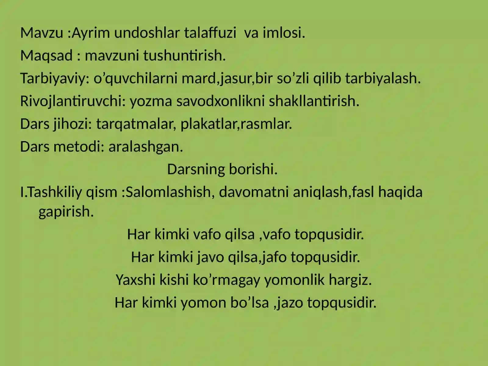 Ayrim undosh talaffuzi va imlosi 2