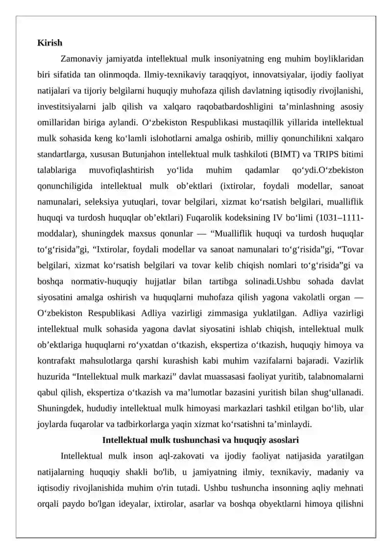 O‘zbekiston Respublikasi qonunlariga muvofiq davlatimizda faoliyat olib borayotgan 2