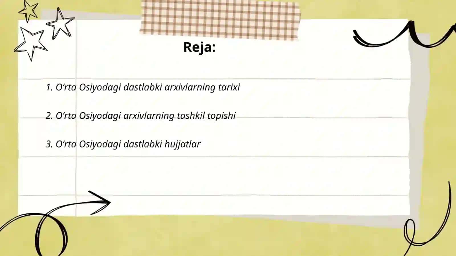 Oʻrta Osiyodagi dastlabki arxivlar 2