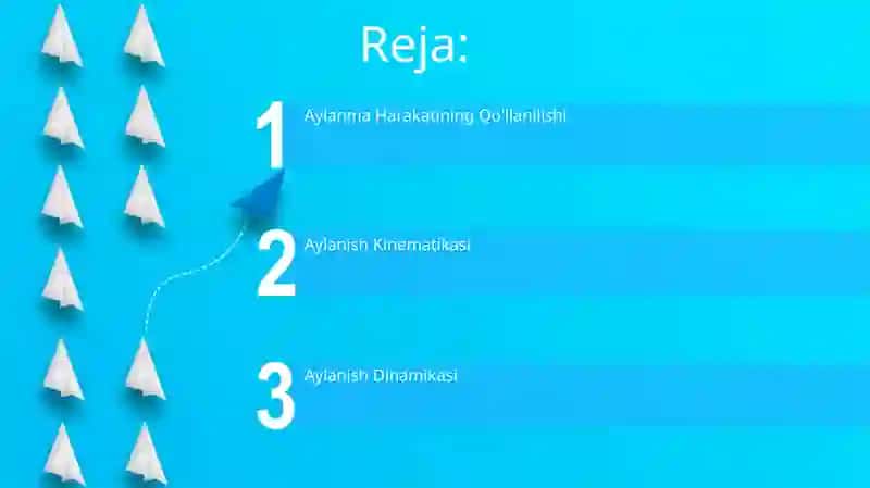 Qoʻzgʻalmas oʻq atrofida aylanayotgan qattiq jismlar harakati 2