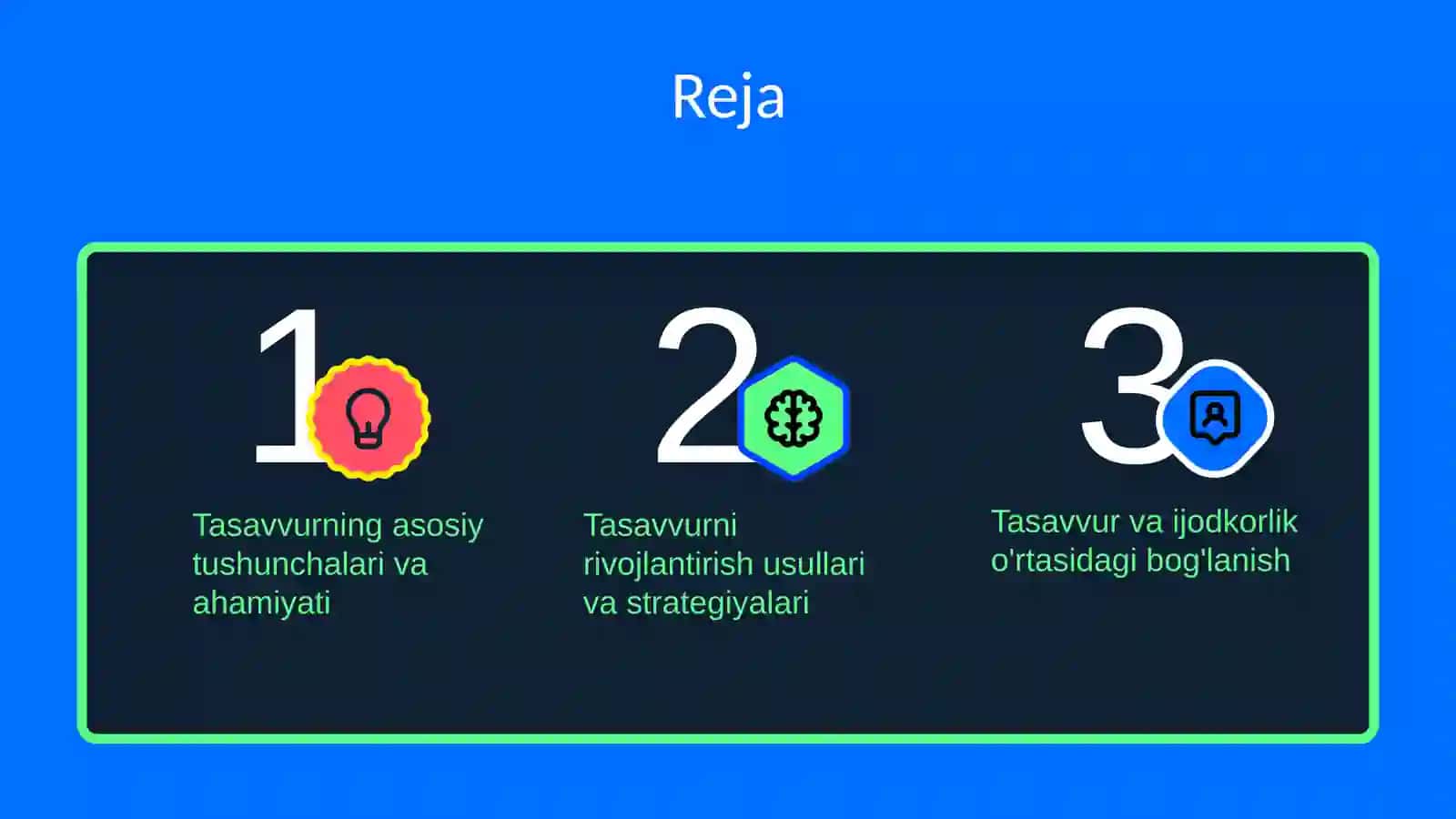 Tasavvur mavzusiga slayd 2