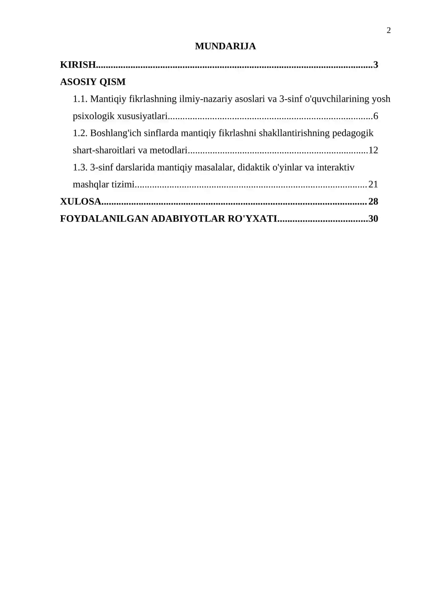 3-SINF O'QUVCHILARINING MANTIQIY FIKRLASH QOBILIYATLARINI SHAKLLANTIRISH 2