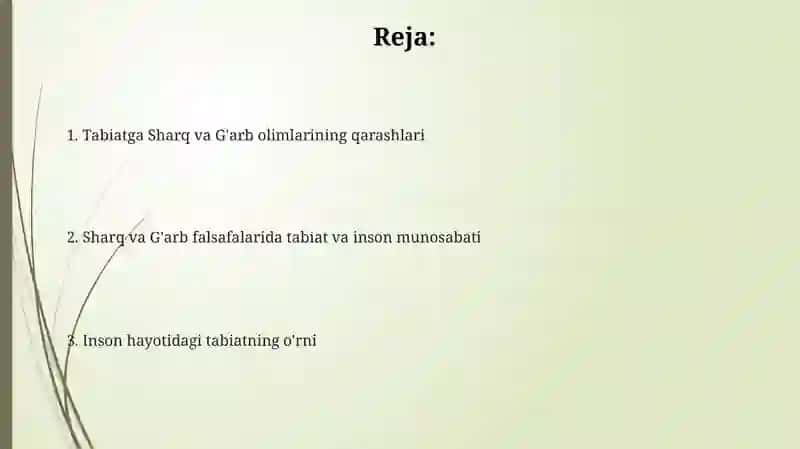 Inson hayotidagi tabiatning roli: Sharq falsafasi 2