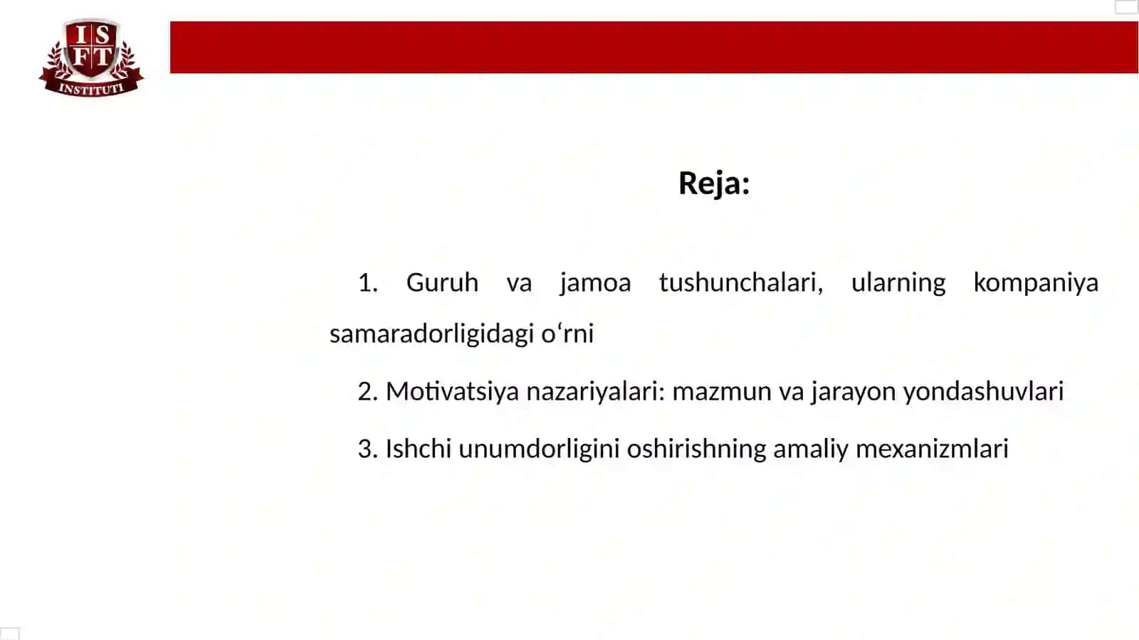 KOMPANIYA SAMARADORLIGINI OSHIRISHDA GURUHLARNI BOSHQARISH USULLARI 2