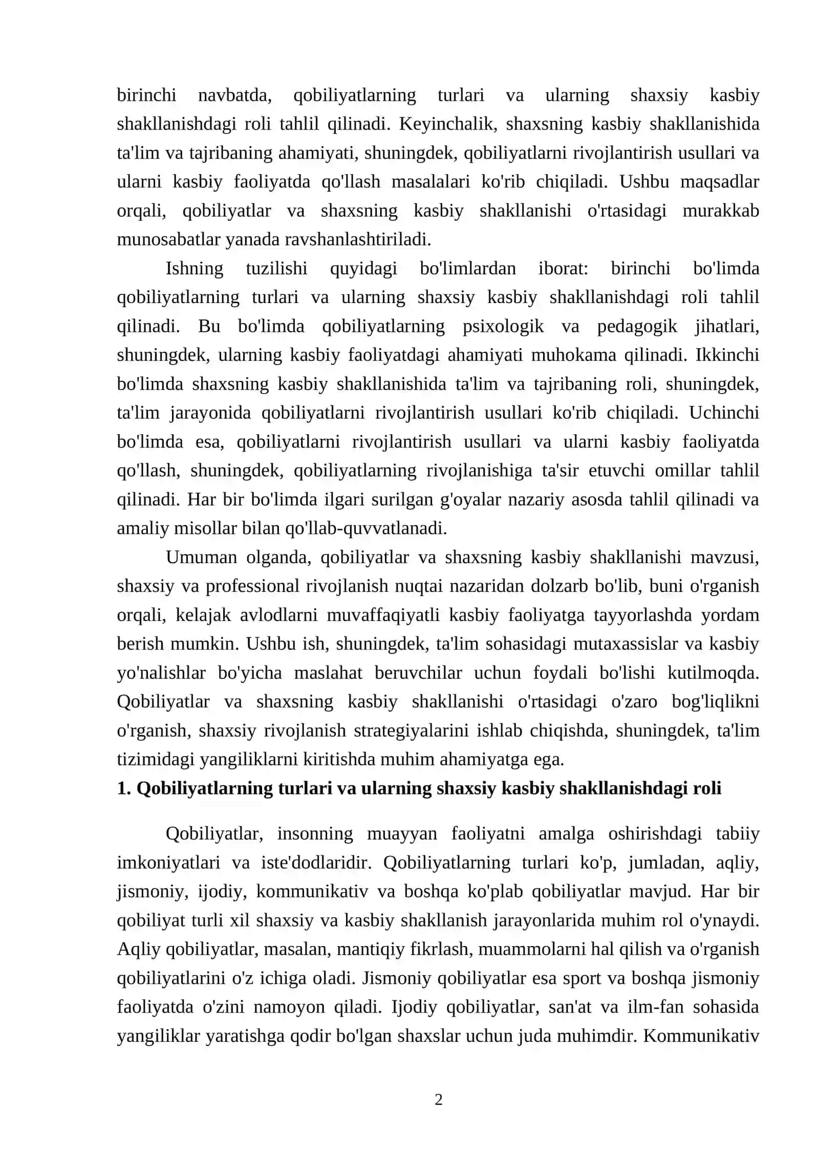 Qobiliyatlar Va Shaxsning Kasbiy shakllanishi 2