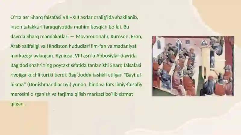 O'rta asr Sharq falsafasi va uyg'onish davri 2
