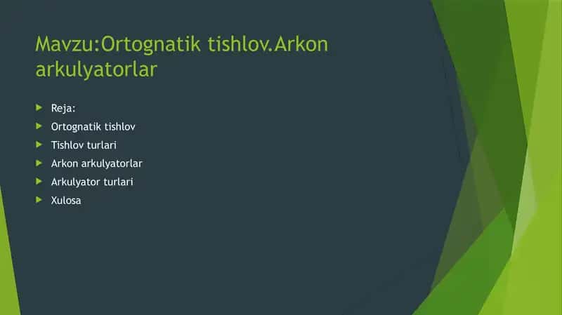 Ortognatik tishlov 2
