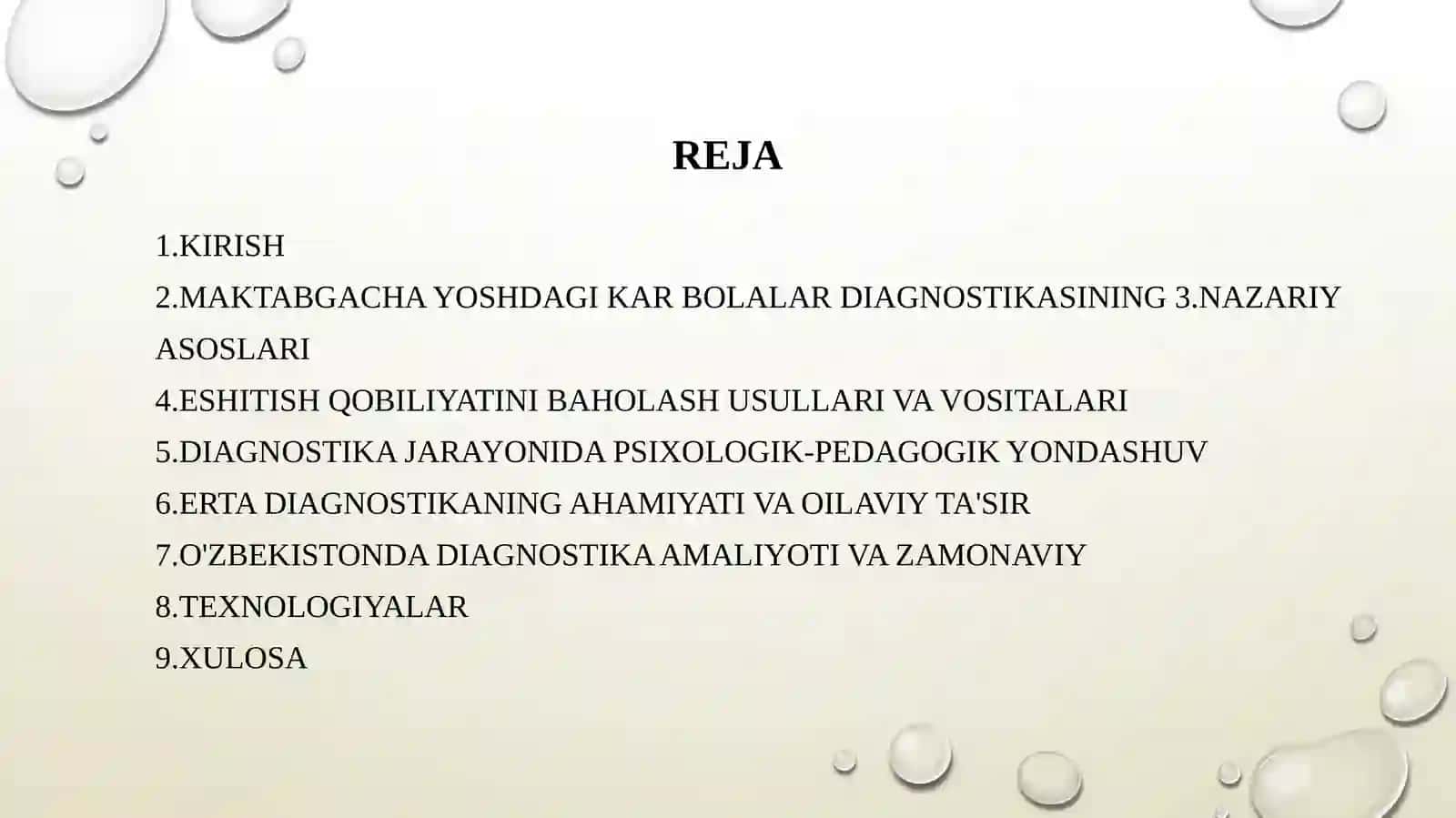 SURDOPEDAGOGIKA HUQUQINI BERISH" BO'YICHA KASBIY QAYTA TAYYORLASH KURSI TINGLOVCHISI MENGBOYEVA SHAHODATNING BITIRUV ISHI TAQDIMOTI 2