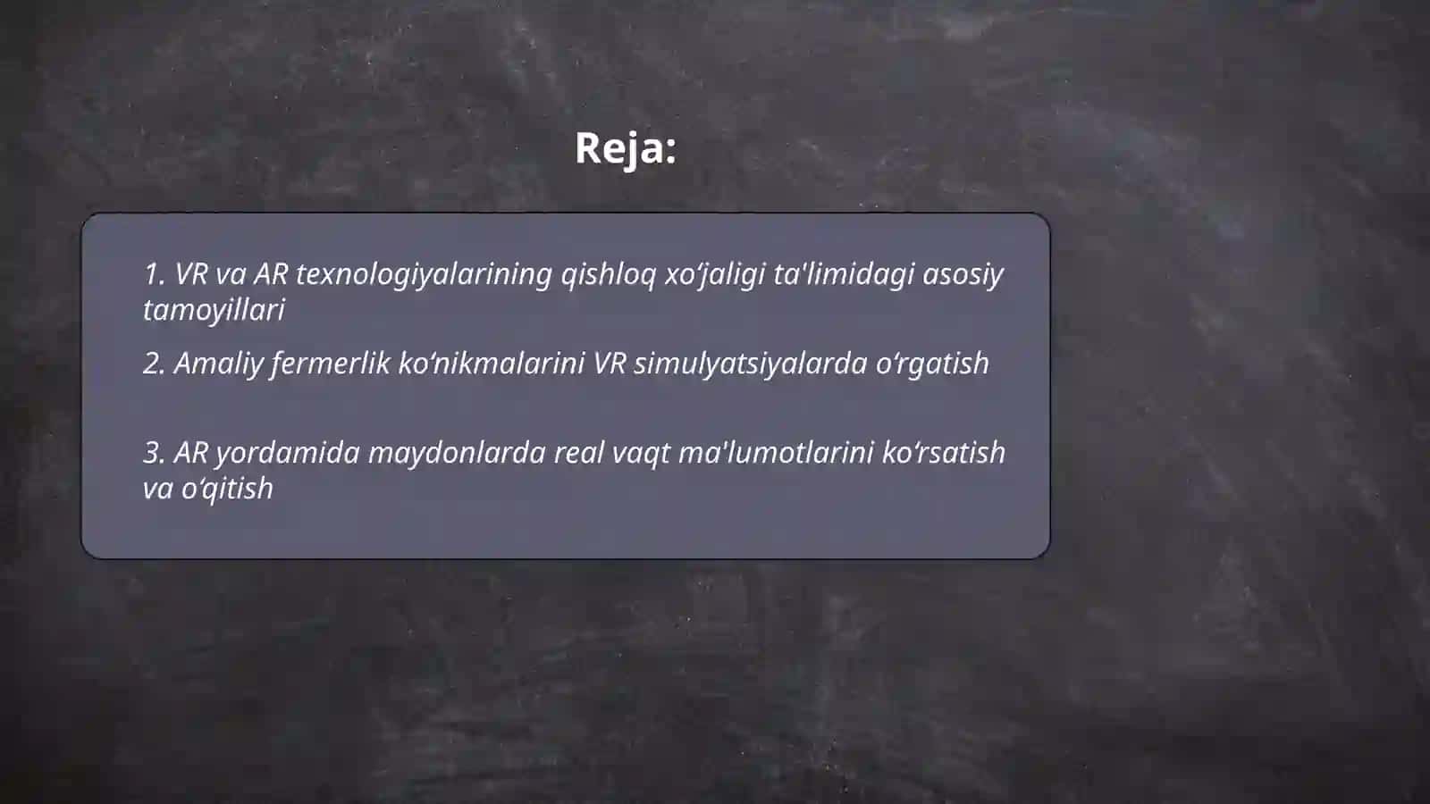 Qishloq xo‘jaligi mutaxassislarini tayyorlashda virtual va to‘ldirilgan reallikdan foydalanish istiqbollari 2