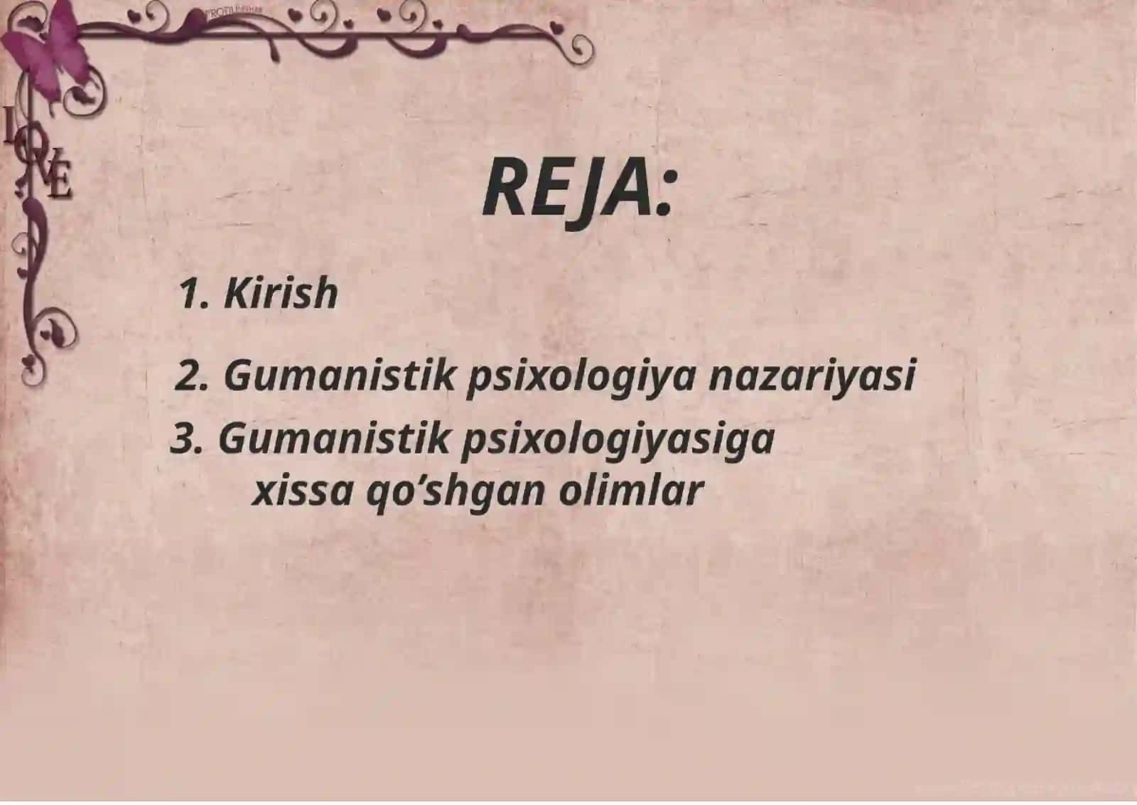 Gumanistik Psixologiyaning asosiy tushunchalari 2