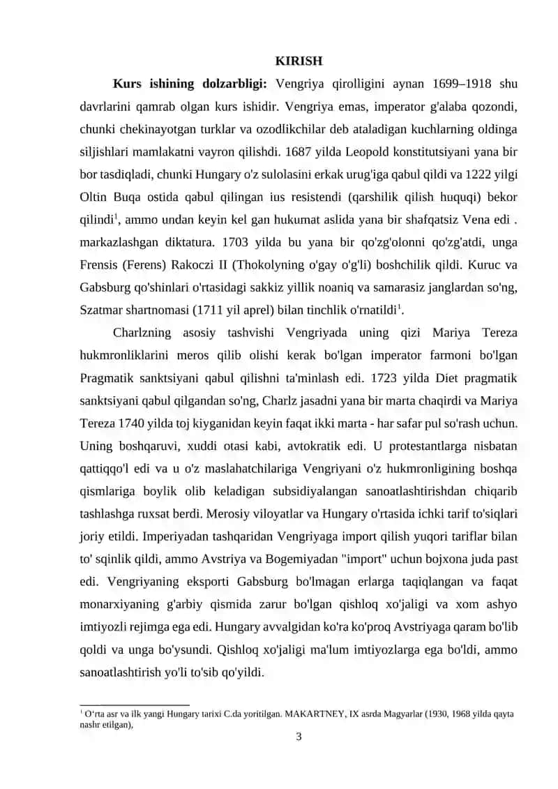 VENGRIYA GALSBURGLAR TARKIBIDA (XVIII-XIX ASRLAR) 2