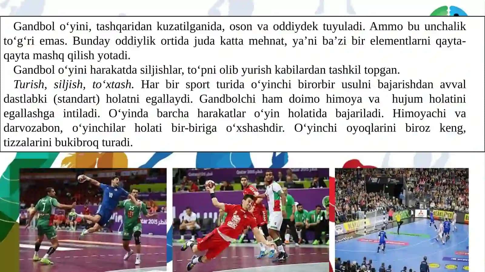 Gandbol o‘yinida jamoa bo‘lib hujum qilish taktikasi 2