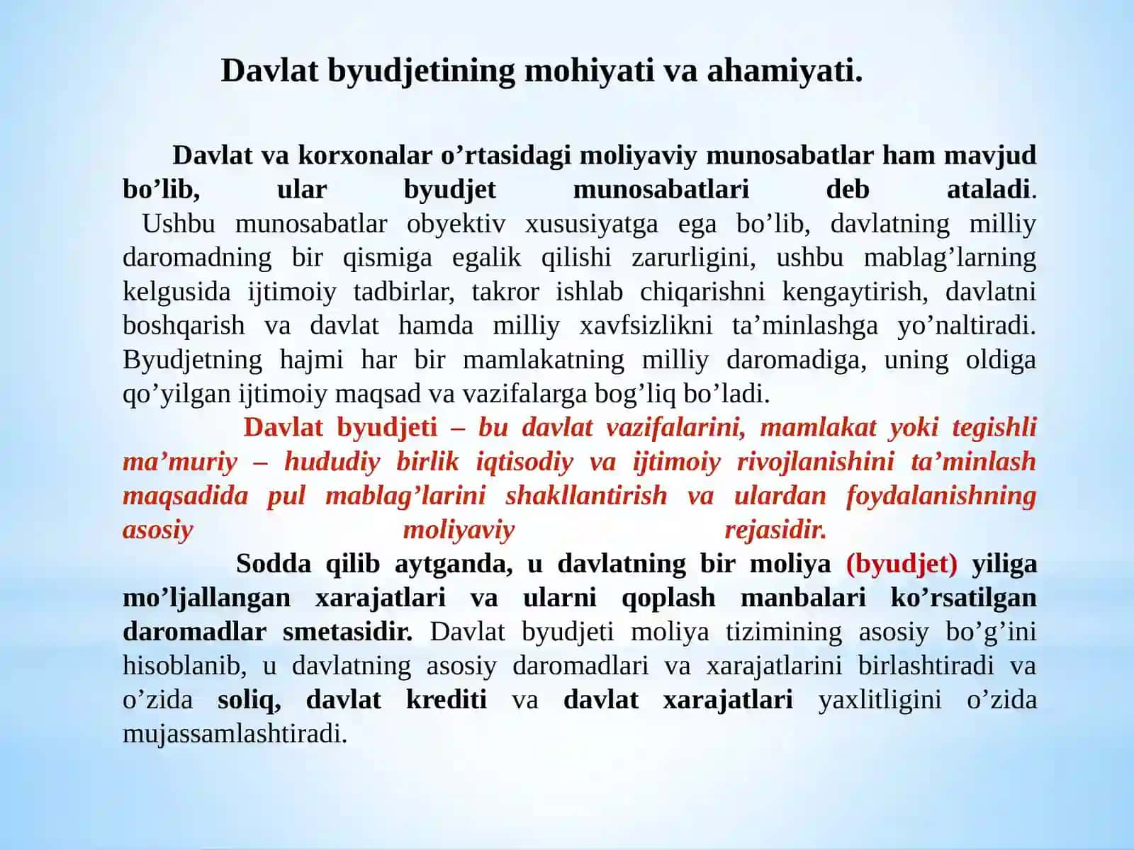 DAVLAT BYUDJETI 2