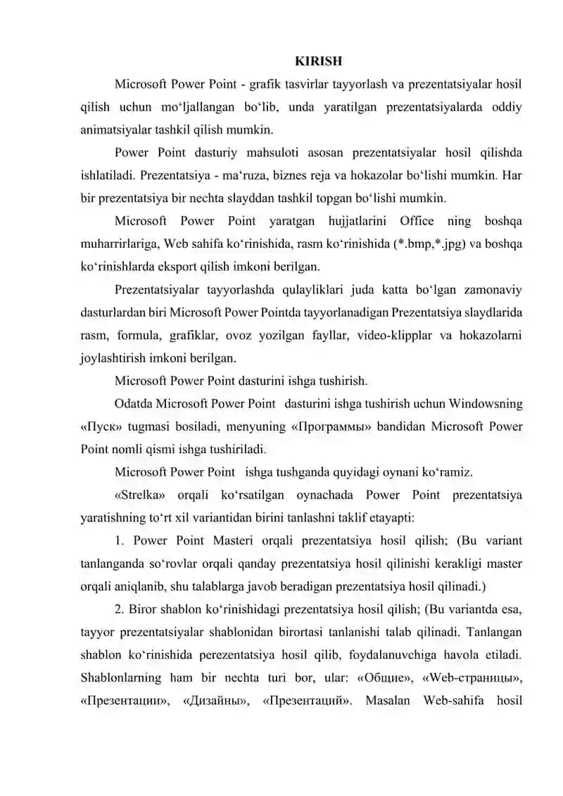 PowerPoint dasturi yordamida darslarga ko'rgazmali qurollar tayyorlashni o'rgatish 2